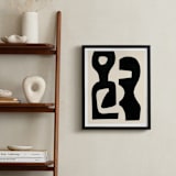 "Perfect Composition (edition of 5)" - Rare Edition Art Print in Black by Ilana Greenberg - In a Room