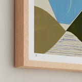 "Seashore findings (edition of 5)" - Rare Edition Art Print in Teal by Bethania Lima - Numbered