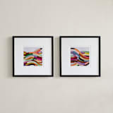 "Pathways I & II (edition of 5)" - Rare Edition Art Print in Rainbow by melanie mikecz - Framed