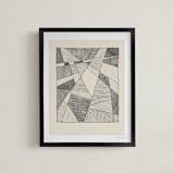"Sharing Lights (edition of 5)" - Rare Edition Art Print in Slate by Catilustre - Framed