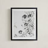 "Inky Rambling Rose (edition of 5)" - Rare Edition Art Print in Ink by Sonal Nathwani - Framed