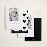 "Stamped Heart" - Valentine's Day Cards in Chiffon by Blustery August - Back of Card Options