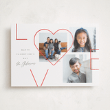 "Lovely Collage" - Valentine's Day Cards in Linen by Robert and Stella - Front