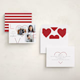 "Lovely Collage" - Valentine's Day Cards in Linen by Robert and Stella - Assembled