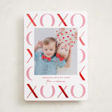"XO Border" - Valentine's Day Cards in Bubblegum by Jessica Corliss - Front