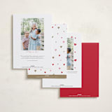 "Little Hearts" - Valentine's Day Cards in Berries by Pixel and Hank - Back of Card Options