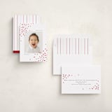 "scattered heart confetti" - Valentine's Day Cards in Cotton by Ellen Schlegelmilch - Assembled