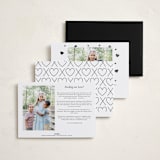 "Minimal XO" - Valentine's Day Cards in Pearl by Iveta Angelova - Back of Card Options