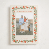 "vday wrap" - Valentine's Day Cards in Apricot by Jen Owens - Front