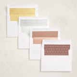 "Heart Outline: Portrait Foil Framed Photo" - Valentine's Day Cards in Snow by Itsy Belle Studio - Envelope Liner Options