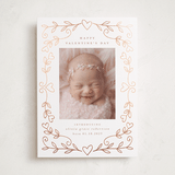 "Doodle Announcement" - Valentine's Day Cards in Rose by Stacy Maalouf - Front