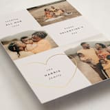 "Triple Photo Valentine" - Valentine's Day Cards in Linen by Kristin Oliversen - Detail