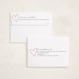 "Corner Heart" - Valentine's Day Cards in Opal by Emily Betts - FREE Recipient Addressing