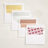 "Framed with Hearts" - Valentine's Day Cards in Blush by The Savage Label - Envelope Liner Options