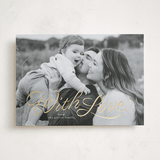 "Ribbon script" - Valentine's Day Cards in Snow by Lea Delaveris - Front