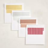 "Ribbon script" - Valentine's Day Cards in Snow by Lea Delaveris - Envelope Liner Options