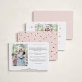 "Scattered Mini Hearts" - Valentine's Day Cards in Peach by Emily Sabol Goss - Back of Card Options