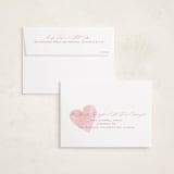 "Tossed Hearts" - Valentine's Day Cards in Blush by Pixel and Hank - FREE Recipient Addressing