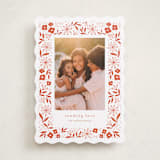 "Flora Frame" - Valentine's Day Cards in Poppy by Laura Hankins - Front