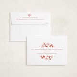 "Flora Frame" - Valentine's Day Cards in Poppy by Laura Hankins - FREE Recipient Addressing
