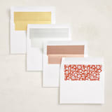 "Flora Frame" - Valentine's Day Cards in Poppy by Laura Hankins - Envelope Liner Options