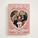 "Vintage Heart" - Valentine's Day Cards in Dusty Rose by Jenna Holcomb - Front