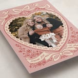 "Vintage Heart" - Valentine's Day Cards in Dusty Rose by Jenna Holcomb - Detail