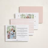 "Stripes and Hearts" - Valentine's Day Cards in Blush by Teju Reval - Back of Card Options