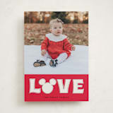 "Disney's Mickey Mouse Big Love" - Valentine's Day Cards in Cherry by Baumbirdy - Front