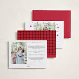 "Crimson Bow" - Valentine's Day Cards in Crimson by Olivia Kanaley Inman - Back of Card Options