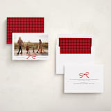 "Crimson Bow" - Valentine's Day Cards in Crimson by Olivia Kanaley Inman - Assembled
