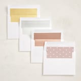"Bordered" - Valentine's Day Cards in Blush by Kristen Knechtel - Envelope Liner Options