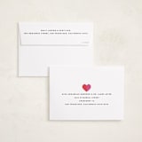 "Paper Hearts" - Valentine's Day Cards in Raspberry by Maria Alou - FREE Recipient Addressing