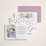 "XOXO Statement" - Valentine's Day Cards in Mauve by Hooray Creative - Back of Card Options