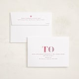 "XOXO Statement" - Valentine's Day Cards in Mauve by Hooray Creative - FREE Recipient Addressing