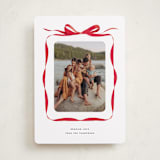 "Bow" - Valentine's Day Cards in Crimson by Olivia Kanaley Inman - Front