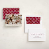 "Holiday Photo Grid" - Valentine's Day Cards in Burgundy by Kimberly Morgan - Assembled