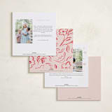 "Love Blooms" - Valentine's Day Cards in Blush by Teju Reval - Back of Card Options
