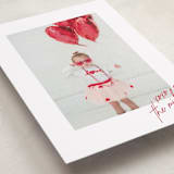 "Signature" - Valentine's Day Cards in Cherry by Jenna Holcomb - Detail