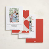 "Floating Hearts" - Valentine's Day Cards in Cherry by Morgan Kendall - Back of Card Options