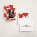 "Floating Hearts" - Valentine's Day Cards in Cherry by Morgan Kendall - Assembled