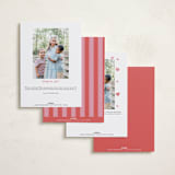 "Nice Stripes" - Valentine's Day Cards in Raspberry by Helena Vitto - Back of Card Options