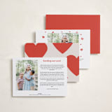 "Floating Hearts" - Valentine's Day Cards in Cherry by Morgan Kendall - Back of Card Options