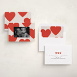 "Floating Hearts" - Valentine's Day Cards in Cherry by Morgan Kendall - Assembled