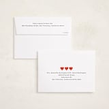 "Floating Hearts" - Valentine's Day Cards in Cherry by Morgan Kendall - FREE Recipient Addressing