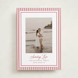 "Striped Elegance" - Valentine's Day Cards in Berry by Kelly Schmidt - Front