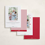 "Striped Elegance" - Valentine's Day Cards in Berry by Kelly Schmidt - Back of Card Options