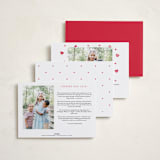"Simple Hearts" - Valentine's Day Cards in Cherry by Danielle Nakashima - Back of Card Options
