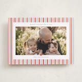 "Heart and Stripes" - Valentine's Day Cards in Cherry by Jennifer Holbrook - Front