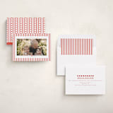 "Heart and Stripes" - Valentine's Day Cards in Cherry by Jennifer Holbrook - Assembled